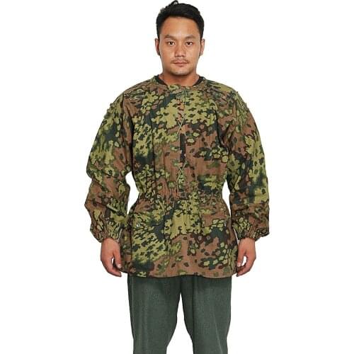 WWII GERMAN ELITE M42 SPRING AUTUMN OAK CAMO REVERSIBLE SMOCK CAMOUFLAGE -SIZE XXL