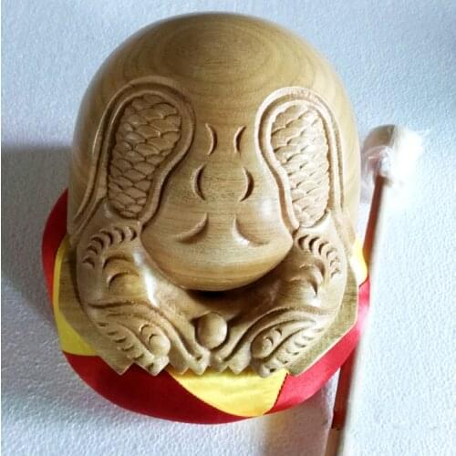 Original wood color Buddhist musical instruments Solid handmade carved muyu Buddha camphor wood buddism wooden fish