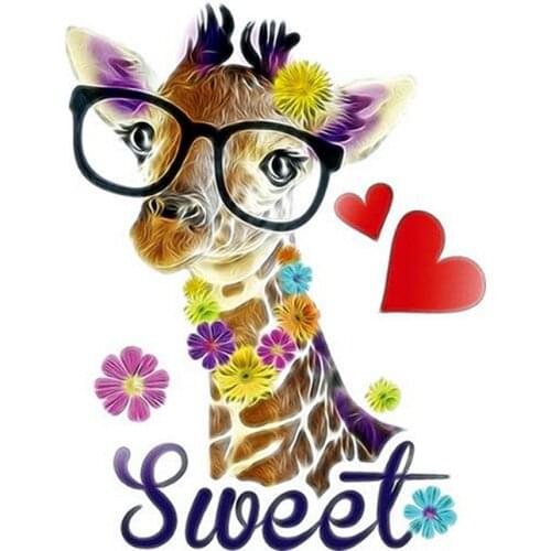 Patch Giraffe Cartoon Patches For Clothing Iron On Transfer Stickers Diy T-shirt Painting Strange Things Clothes Street Icon