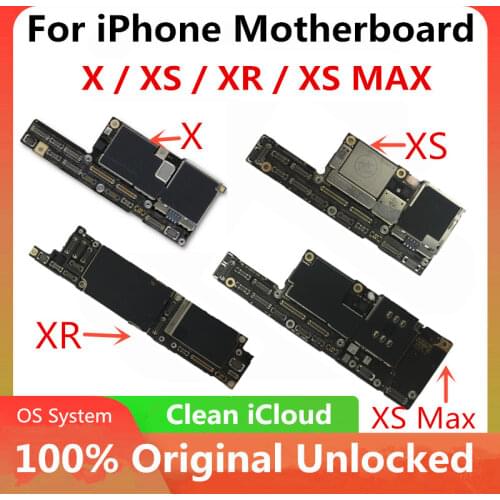 For iPhone X XS XR XS MAX 11 Original Unlocked Motherboard Support IOS Update Free iCloud LogicBoards Full Chips 100% Tested