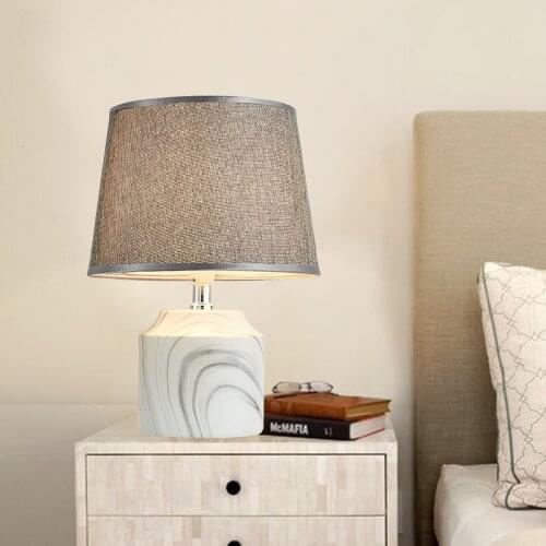 Nordic Creative Fabric Lampshade Ceramic Table Lamp Bedside Simple Fashion Desk Lamp Bed Lamp Chinese Classical Lamp CL50911