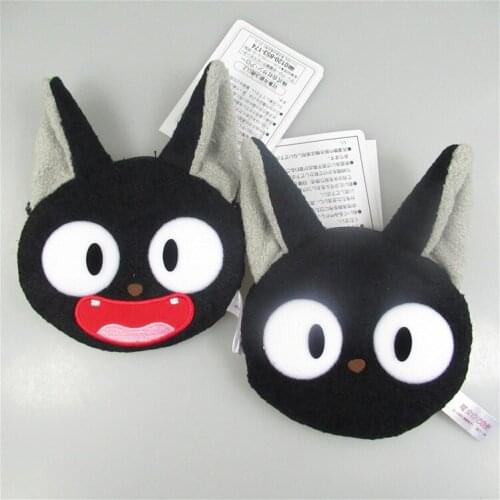Anime Kikis Delivery Service JiJi Plush purse Stuffed Cartoon Bank Card Key Cartoon Kawaii Plush Small Mini Purse Zip Bag