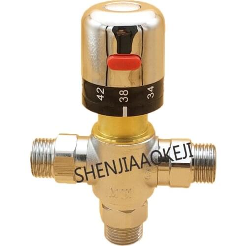 1PC 1/2 Inch Thermostatic Mixing Valve Surface Mounted Solar Temperature Control Valve Faucet Pipeline Valve Device Tool