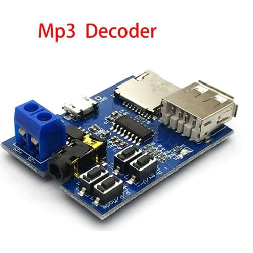 TF Card U Disk MP3 Format Decoder Board Module Amplifier Decoding Audio Player