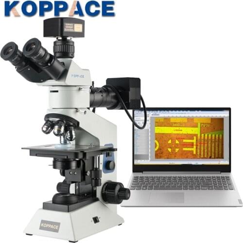 KOPPACE 50X-500X 18 Million Pixels Trinocular Metallurgical Microscope USB3.0 Camera Provide Image Measurement Software