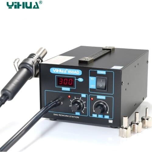 YIHUA 850AD SMD Hot-Air Electronic Cell Phone Soldering Station 550w 220v Air Pump