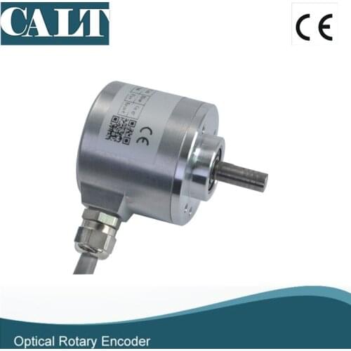Clamping Flange 6mm Shaft 15 bits 32768 Absolute Rotary Encoder CAS38R15E06RMB Modbus RTU Output