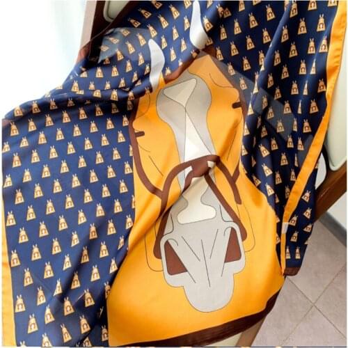 Fashion Digital Printing Square Scarf Womens Popular Silk Scarves Hair Band Exquisite Small Handkerchief Stewardess Neck Scarfs