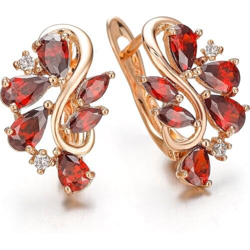 Harong New Design Crystal Stud Earring AAA Cubic Zirconia Metal Earring Trendy Romantic Wedding Jewelry Women Gift High Quality