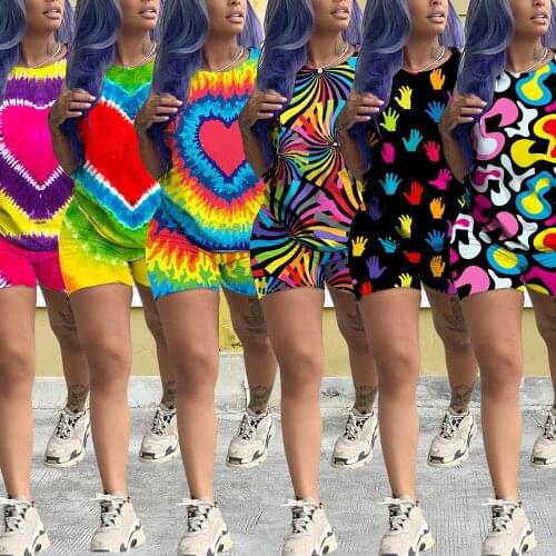 Women Short Set Summer Outfits 2021 Clothing Sets New Paisley Print Fashion Streetwear Casual Tracksuit Two Piece Matching Set