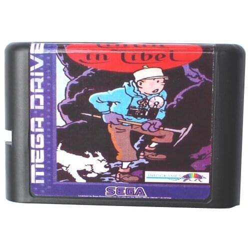 Tin Tin In Tibet 16 bit MD Game Card For Sega Mega Drive For Genesis
