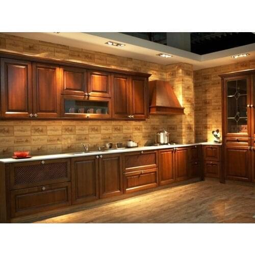 2017 Free design Customize American solid wood kitchen cabinets with solid wood door panel America integral ambry