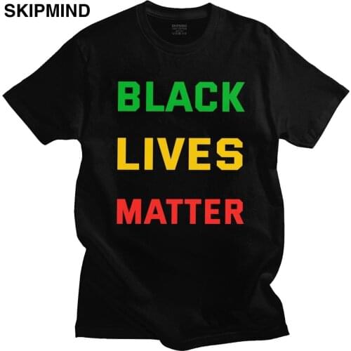 2020 American Slogan Black Lives Matter T Shirt Men Cotton Casual T-shirt Short Sleeves George Floyd Slogan Tee Top Clothing