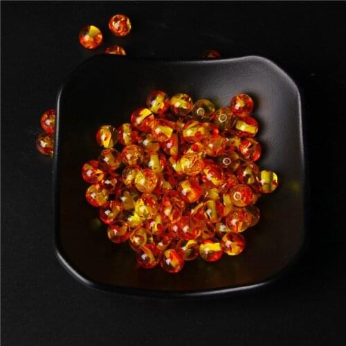 7 Chakra 8mm Natural Stone Beads Yellow Amber Bulk Loose Stone Yoga Balance Bead For DIY Making Bracelet Necklace Jewelry Supply