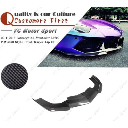 Car Accessories Carbon Fiber PUR AERO Style Front Lip Fit For 2011-2016 Aventador LP700 Front Bumper Lower Splitter Lip