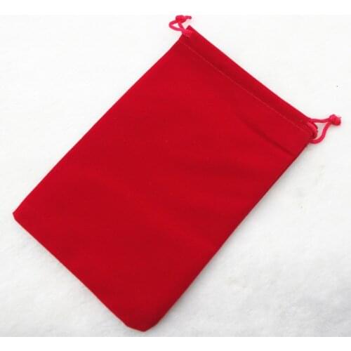Free Shipping 50Pcs10x15cm Black and red Velvet Drawstring Pouch Bag/Jewelry Bag,Christmas/Wedding Gift Bag