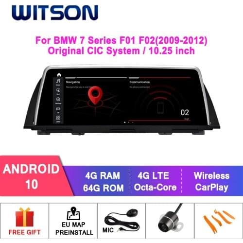 WITSON BIG SCREEN Android 10.0 For BMW 7 Series 6 Series 5 Series Bulit in 4G LTE Modem Support 4K HD
