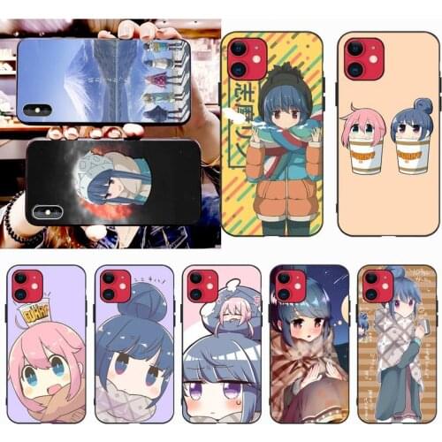 YJZFDYRM Rin Shima Yuru Camp Anime Soft Rubber Phone Cover for iPhone 11 pro XS MAX 8 7 6 6S Plus X 5S SE 2020 XR case