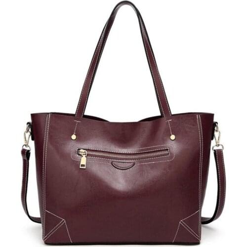 Ladies Top-handle Bags High Quality Leather Messenger Bag For Women Solid Shoulder Bags Large Luxury Handbags crossbody bags