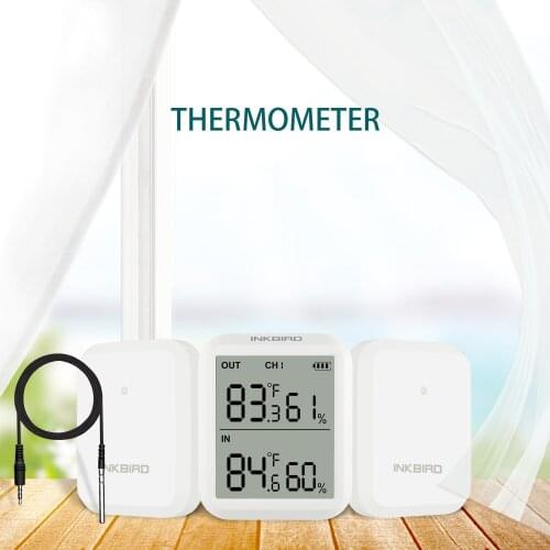 ITH-20R Digital Thermometer Hygrometer Indoor Outdoor Monitor Gauge with Display for Home Room Garage Incubator Weather Station