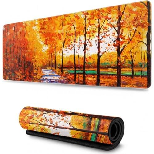 Oil Painting DIY Design Pattern Game mousepad Computer Gaming Mousepad Anti-slip Natural Rubber with Locking Edge Gaming Mouse