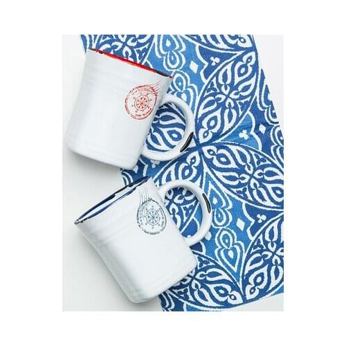 Ceramic Nordic Nautical Mug Breakfast Milk Coffee Tea Mug Porcelain Household Office Lovers Cup Gift Drinkware