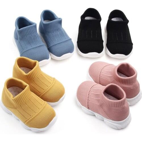 Baby boy sneakers newborn girl knitted shoes zapatillas toddler trampki zapatos kids breathable tenis infantil chunky buty