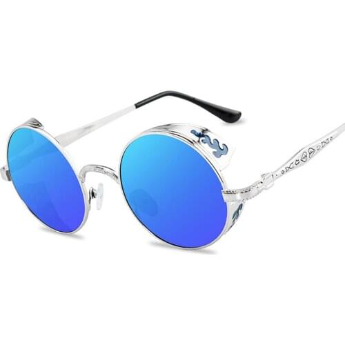 Bohosco Metal Frame Round Sunglasses Vintage Traveling Brand Designer Women Mirror Sun Glasses Outdoor Classic Eyewear