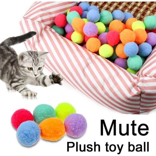 Cute Pet Funny Cat Toys Stretch Plush Ball Cat Toy Ball Creative Colorful Interactive Cat Pom Pom Cat Chew Home Toy Dropshipping