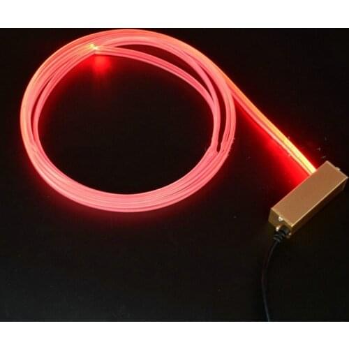 Mini 3W 12v led projector light Engine Generator+2M(L) 3mm(Dia.) Skirt Side Glow optical fiber cable Car DIY Lighting Decor