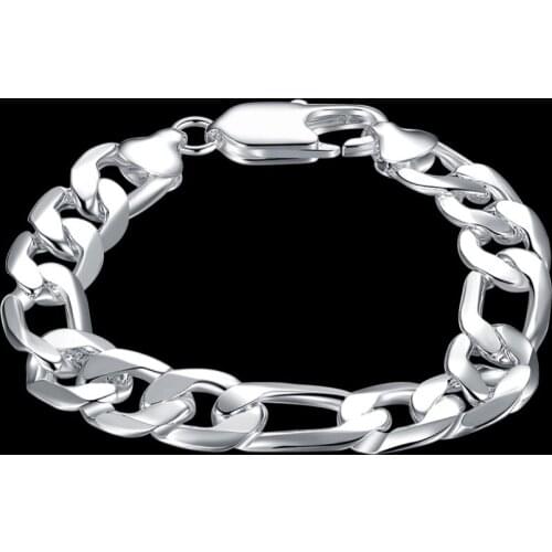 M925 - side swing bracelet male foreign trade 12M three simple one bracelet fashion geometric Feijia - bracelet H163