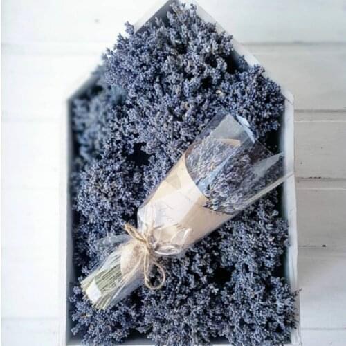 DENISFEN Natural Dried Flowers Lavender Decorative Floral Wedding Bouquet Home Decor Arrangements Flower Branch Party Supplies