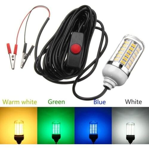 2020Portable LED Fishing Light Deep Drop Underwater Fishing Lures Light Waterproof Fish Attractor Prawn Squid Fishing Bait Light