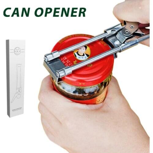 Adjustable Kitchenware Stainless Steel Can Opener Multifunctional Side Cut Manual Jar Bottle Opener Kitchen Accessories