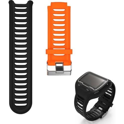 Silicone Watch Bands Strap Training Sports Watch Accessories for Garmin Forerunner 910XT GPS Replacement Watchband 4 Colors
