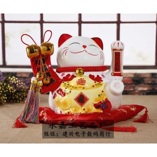 Crafts Arts Home decoration Ceramic handle oversized cat wedding wedding gift shops opened Home Furnishing creative gift ornamen