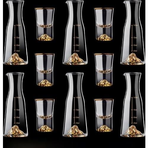 Modern Crystal Wine Glasses Set Chinese Luxury Drinking Game Drinking Game Wine Glass Set Liquor Vasos Chupito Barware DG50BS