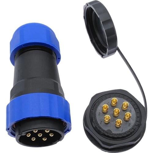 SP28 Straight waterproof connector 2 pin 3/4/5/6/7/9/10/12/14/16/19/22/24/26Pin IP68 Threaded socket