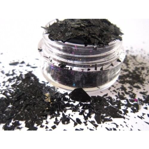 Solvent Resistant Black fragment Glitter