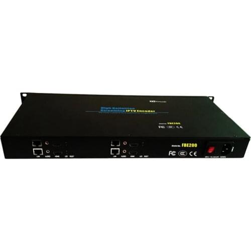 FMUSER 4 in 1 4 Channel H264/H265 HD IP IPTV Video Encoder Support SRT HLS M3U8 VLC, RTSP RTMPS UDP For YouTube Live Streaming