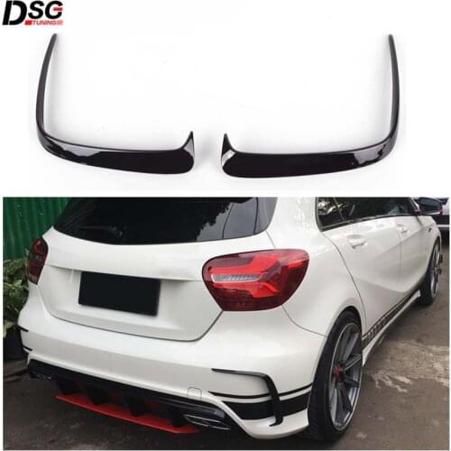 W176 Rear Bumper Canards Carbon Fiber Splitter Lips For W176 A Class A45 & Sport Edition A200 A250