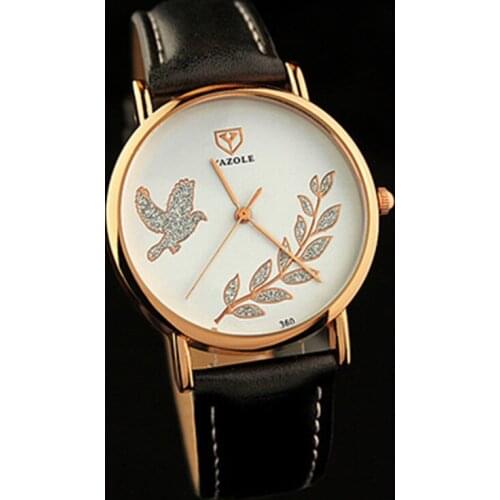 2021 Fashion Watch Women Pu Leather Strap Quartz Watch Yazole Brand Relojes Mujer Relogio Feminino Women Dress Watch Clock