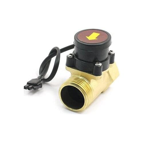 0.75-5L/Min 800W 1PT Male Female Thread Brass Water Flow Rate Sensor Counter