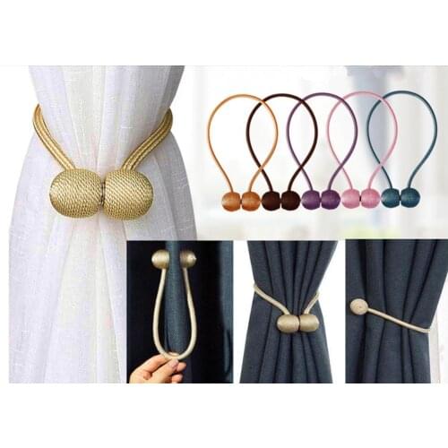 1Pc Magnetic Curtain straps Curtain tie rope buckle magnet high-strength suction Curtain Tieback Polyester Decorative Home Acces