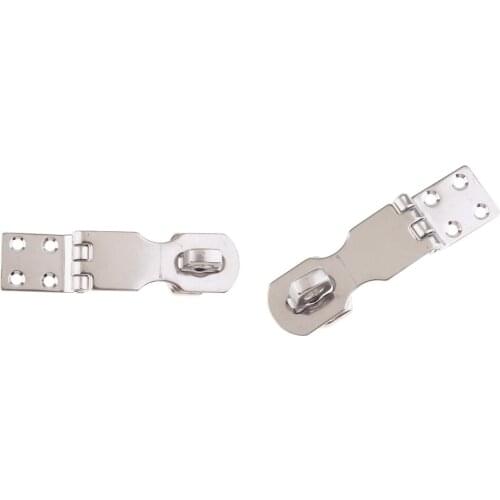 2X 63mm Stainless Steel Anti-theft Lock Folding Door Locking Padlock