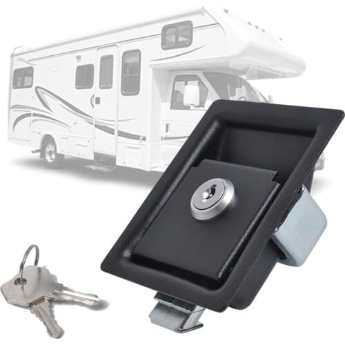 4 Pcs RV Cabinet Box Panel Lock Trailer Truck Modified Compartment Lockstitch Black Carbon Steel Toolbox Accessories