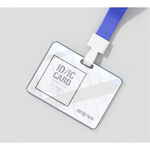 86x54mm Retractable Custom Lanyard with Full Transparent Business Id Ic Card Holder Vertical Horizontal Available