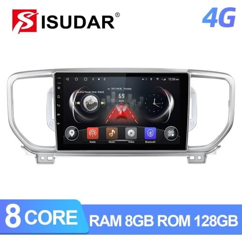 ISUDAR T72 QLED Android Auto Radio For KIA/KX5/Sportage 3 4 2016 2017 2018 2019 GPS Car Multimedia Octa Core 4G Net DVR no 2din