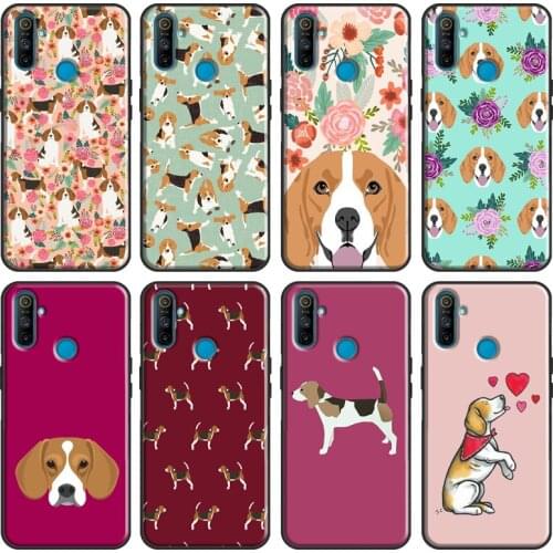 Beagle Floral Dog Cover For OPPO Realme C3 C11 C15 XT 5 6 7 X2 X7 Pro GT Case For OnePlus 8 Pro Nord 7T 8T Cover