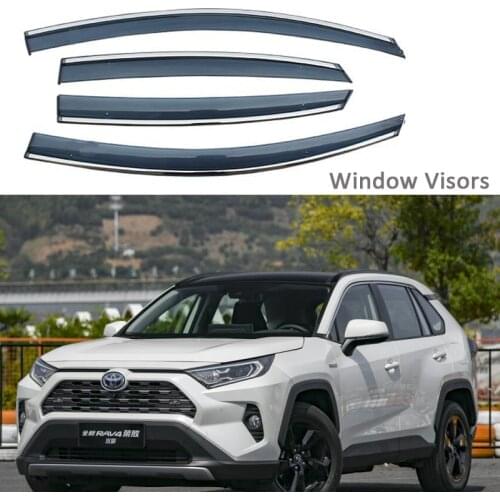 For Toyota RAV4 2020-2021 Window Visor Awnings Shelters Vent Shades Sun Rain Deflector Guard Auto Accessories 4PCS/SET